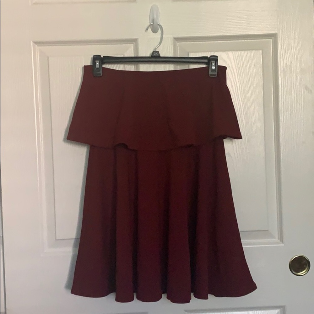Bandeau Double Layer Scuba Skater Dress